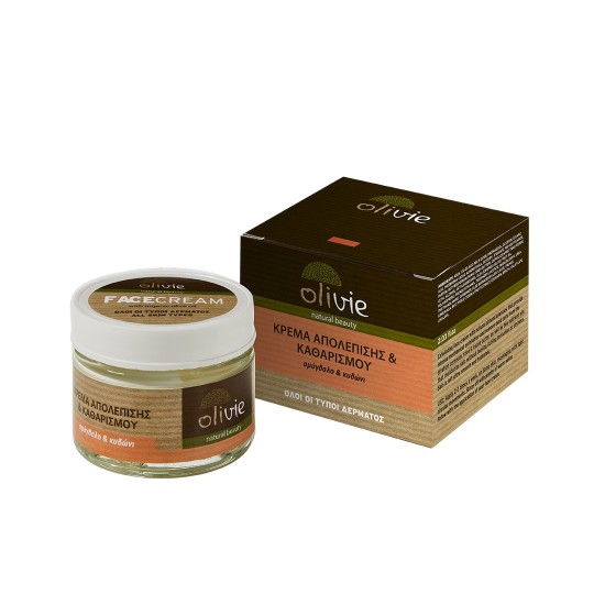 Κρέμα Απολέπισης & Καθαρισμού Face Cream Με Οργανικό Ελαιόλαδο ΕΚΧΥΛΙΣΜΑ ΑΜYΓΔΑΛΟ & ΚΥΔΩΝΙ Olivie 1Τεμ