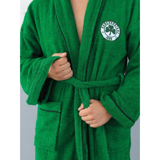 Μπουρνούζι Με Κουκούλα 1908 Adults Panathinaikos Official Team Licenshed Collection Cotton Palamaiki 1Τεμ