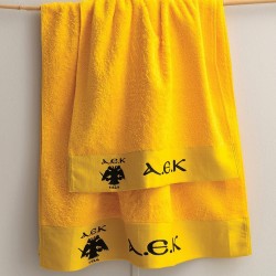 Πετσέτα Προσώπου FC AEK Towels Official Team Licenshed Collection Cotton Palamaiki(50x100) 1Τεμ
