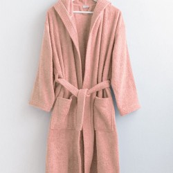 Μπουρνούζι Με Κουκούλα Bathrobes Classic Salmon Cotton Palamaiki 1Τεμ