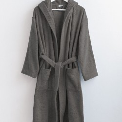 Μπουρνούζι Με Κουκούλα Bathrobes Classic Coal Cotton Palamaiki 1Τεμ