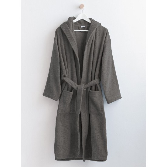 Μπουρνούζι Με Κουκούλα Bathrobes Classic Coal Cotton Palamaiki 1Τεμ