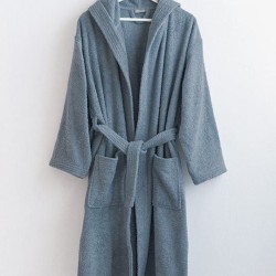 Μπουρνούζι Με Κουκούλα Bathrobes Classic Denim Cotton Palamaiki 1Τεμ