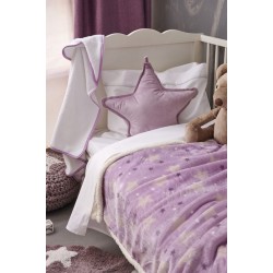 Κουβέρτα Fleece Με Sherpa Αγκαλιάς Bebe Blanket Sky Girl Palamaiki (80x90) 1Τεμ
