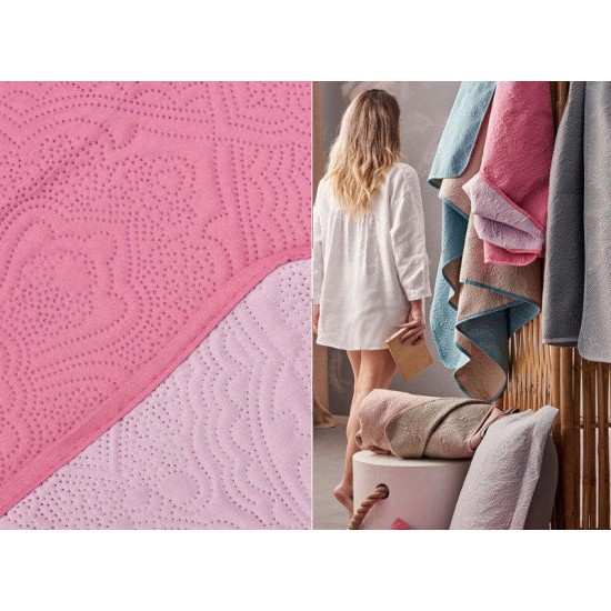 Κουβερλί Υπέρδιπλο Σετ Linden Covers Pink-Lilac Micro Palamaiki (220x240) 3Τεμ