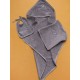 Σετ Λουτρού Baby Joia BJ524 Grey Cotton Palamaiki 3Τεμ