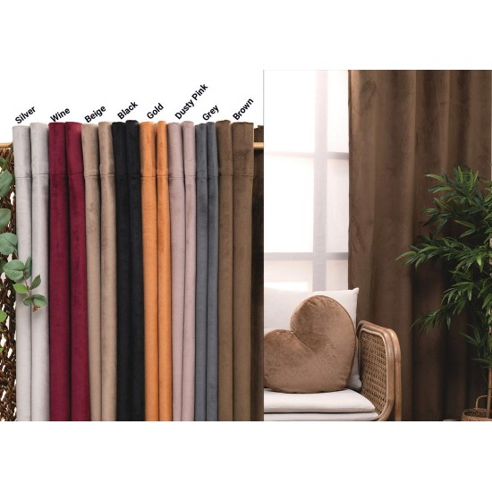 Κουρτίνα Με Τρούκς Curtains Cyril Velour Palamaiki (140X260) 1Τεμ