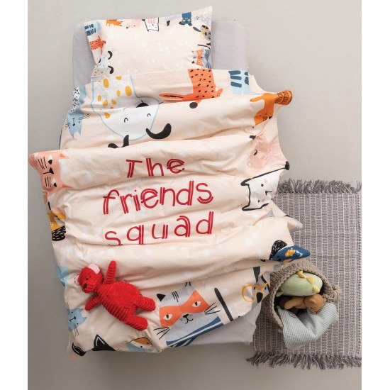 Σεντόνια Βρεφικά Κούνιας Σετ Happy Baby HBO594 Digital Print Cotton Palamaiki (120x160) 3Τεμ