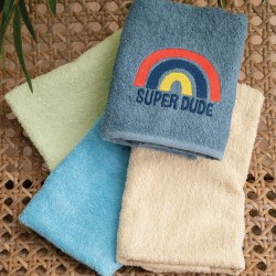 Πετσέτες Παιδικές Με Κέντημα Σετ Kids Bathroom Super Cotton Palamaiki 4Τεμ