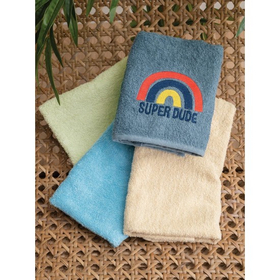 Πετσέτες Παιδικές Με Κέντημα Σετ Kids Bathroom Super Cotton Palamaiki 4Τεμ