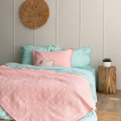 Κουβερλί King Size Σετ Morgan Pink Covers Micro Palamaiki (260x240) 3Τεμ