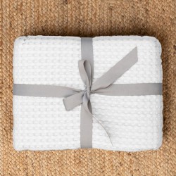 Κουβέρτα Πικέ Υπέρδιπλη Blankets Marcie White Cotton Palamaiki (250x240) 1Τεμ