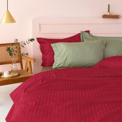 Πανωσέντονο Υπέρδιπλο Sateen Riga Bordeaux 300TC Cotton Palamaiki (240x270) 1Τεμ