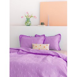 Κουβερλί Υπέρδιπλο Σετ Morgan Violet Pon-Pon Micro Palamaiki (220x240) 3Τεμ