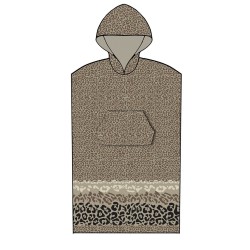 Πόντζο Ενηλίκων Beach Towels Leopard Jacquard Cotton Palamaiki 1Τεμ