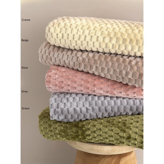 Κουβέρτα Fleece Μονή Aster Waffle Jacquard Flannel Palamaiki (160x220) 1Τεμ