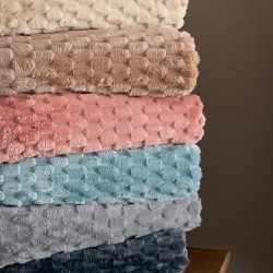 Κουβέρτα Fleece Μονή Aster Rose Jacquard Palamaiki (160x220) 1Τεμ