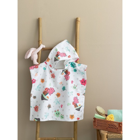 Πόντζο Παιδικό New Baby NB0141 Girl Cotton Palamaiki (60x120) 1Τεμ
