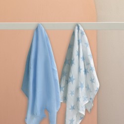 Πάνες Αγκαλιάς Σετ NB0143 Boy Cotton Palamaiki (75x75) 2Τεμ