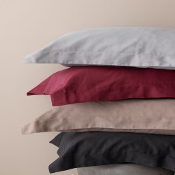 Μαξιλαροθήκες Σετ Posh Bordeaux 300TC Satin Cotton Palamaiki (52x72) 2Τεμ