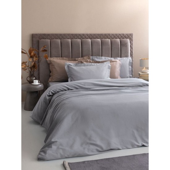 Μαξιλαροθήκες Σετ Posh Grey 300TC Satin Cotton Palamaiki (52x72) 2Τεμ