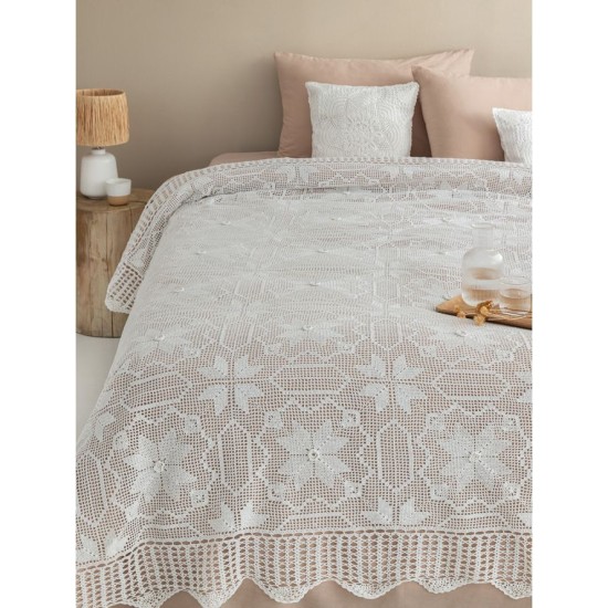 Κουβερλί Υπέρδιπλο Vintage Beauty Megan Cotton Palamaiki (225X260) 1Τεμ