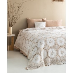Κουβέρτα Πλεκτή Χειροποίητη Υπέρδιπλη Vintage Kate Cotton Palamaiki