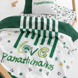 Σεντόνια Βρεφικά Κούνιας Σετ Panathinaikos FC11 Official Team Licenced Palamaiki (70x170+15 )Με Λάστιχο 3Τεμ
