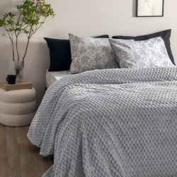 Κουβέρτα Fleece Μονή Aster Grey Jacquard Palamaiki (160x220) 1Τεμ