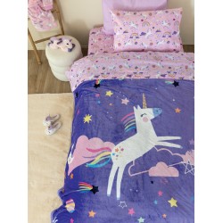 Κουβέρτα Παιδική Fleece Με Sherpa Μονή Blanket Collection SW102 Flannel Palamaiki (160x220) 1Τεμ