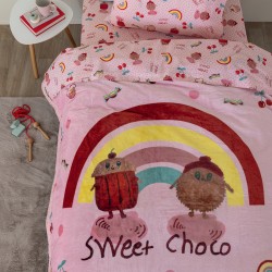 Κουβερτοπάπλωμα Παιδικό Με Sherpa Μονό Comforter Collection SW103 Flannel Palamaiki (160x220) 1Τεμ