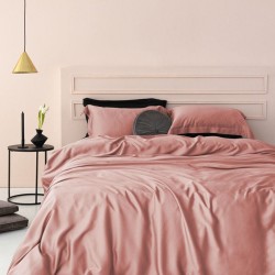 Σεντόνια King Σετ Nature Pink 300TC Bamboo Cotton Palamaiki (275x290) 4Τεμ