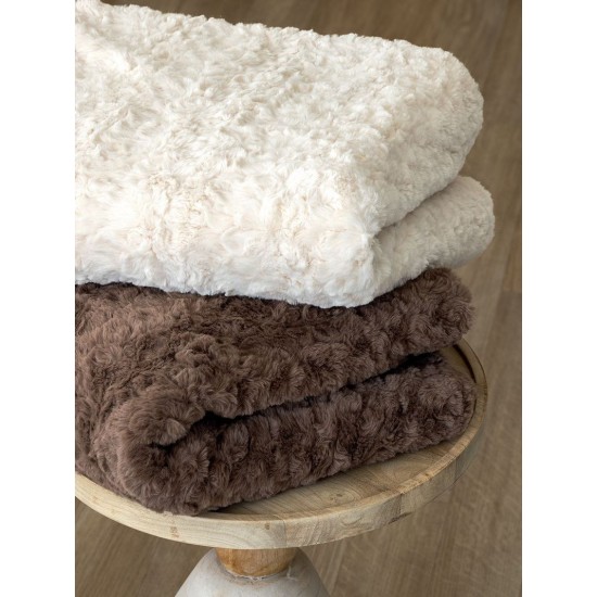 Κουβέρτα  Καναπέ Aleria Beige Flannel-Sherpa Palamaiki (130x180) 1Τεμ