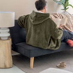 Κουβέρτα Flecce Με Sherpa Throws Collection Huhu 2 Khaki Palamaiki (90x100) 1Τεμ