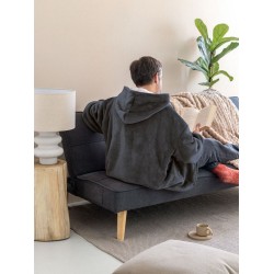 Κουβέρτα Flecce Με Sherpa Throws Collection Huhu 2 Grey Palamaiki (90x100) 1Τεμ
