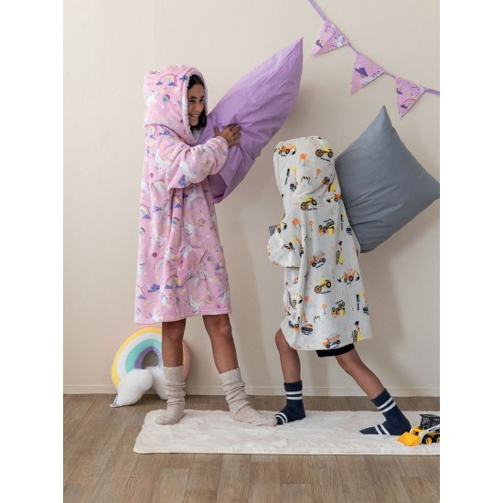 Κουβέρτα Fleece Με Κουκούλα & Μανίκια Cositos Kids Collection Lorry Flannel Palamaiki 1Τεμ Κουβέρτα Fleece Με Κουκούλα & Μανίκια Cositos Kids Collection Lorry Flannel Palamaiki 1Τεμ