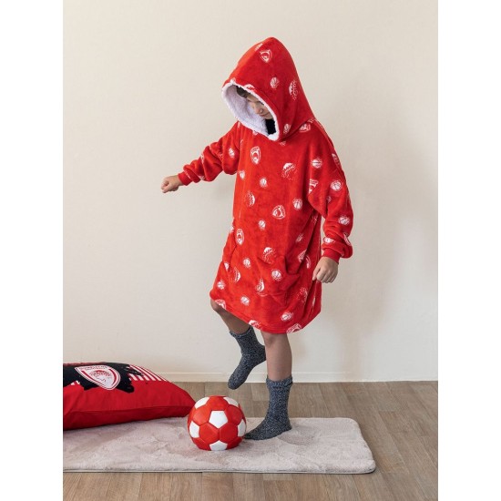 Κουβέρτα Fleece Με Κουκούλα & Μανίκια Cositos Kids Collection Olympiakos Flannel Sherpa Palamaiki 1Τεμ Κουβέρτα Fleece Με Κουκούλα & Μανίκια Cositos Kids Collection Olympiakos Flannel Sherpa Palamaiki 1Τεμ