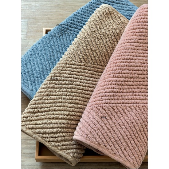 Πατάκι Μπάνιου Bath Collection Lewis Pink Cotton Palamaiki (50x80) 1Τεμ