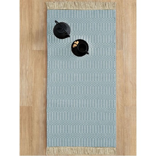 Χαλάκι Κουζίνας Rugs Collection Trini Blue Cotton Palamaiki (60x120) 1Τεμ