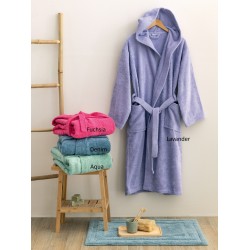 Μπουρνούζι Παιδικό Με Κουκούλα Kids Bath Collection Junior Fuchsia Cotton Palamaiki 1Τεμ
