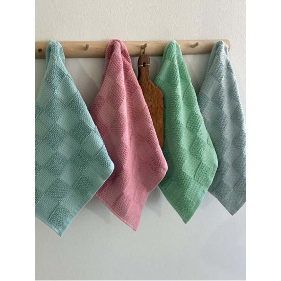 Πετσέτες Κουζίνας Σετ Kitchen Towels Suki Cotton Palamaiki (40x50) 4Τεμ
