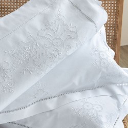 Σεντόνια Νυφικά Με Κέντημα Υπέρδιπλα Σετ Bridal Home Natali Cotton Palamaiki (225x270) 4Τεμ