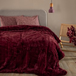 Κουβερτοπάπλωμα Υπέρδιπλο Ember Wine Rabbit Fur Flannel Palamaiki (220x240) 1Τεμ