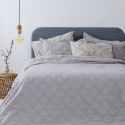 Κουβερλί Ημίδιπλο Σετ Ifigenia Silver Micro Palamaiki (180x240) 2Τεμ