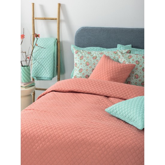Κουβερλί Μονό Σετ Jenn-2 Rose Micro Palamaiki (160x240) 2Τεμ