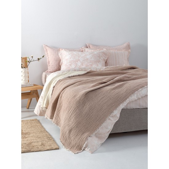 Κουβέρτα Καλοκαιρινή Υπέρδιπλη Mous Beige Cotton Palamaiki (250x240) 1Τεμ Κουβέρτα Καλοκαιρινή Υπέρδιπλη Mous Beige Cotton Palamaiki (250x240) 1Τεμ