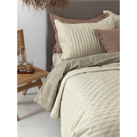 Κουβερλί Υπέρδιπλο Tot Ivory Poly Waffle Palamaiki (220x240) 1Τεμ