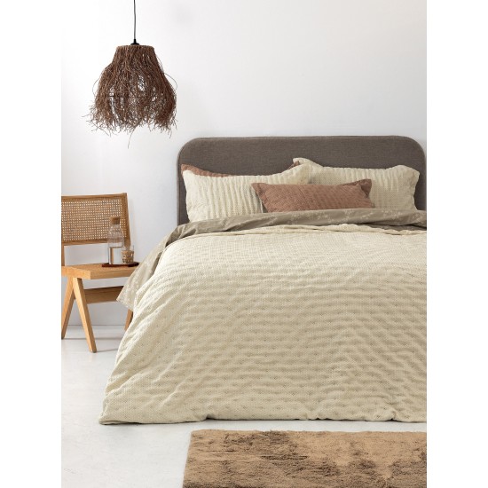 Κουβερλί Υπέρδιπλο Tot Ivory Poly Waffle Palamaiki (220x240) 1Τεμ