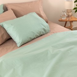 Σεντόνια Υπέρδιπλα Σετ Totem Mint Cotton Palamaiki (170x200+32 )Με Λάστιχο 4Τεμ