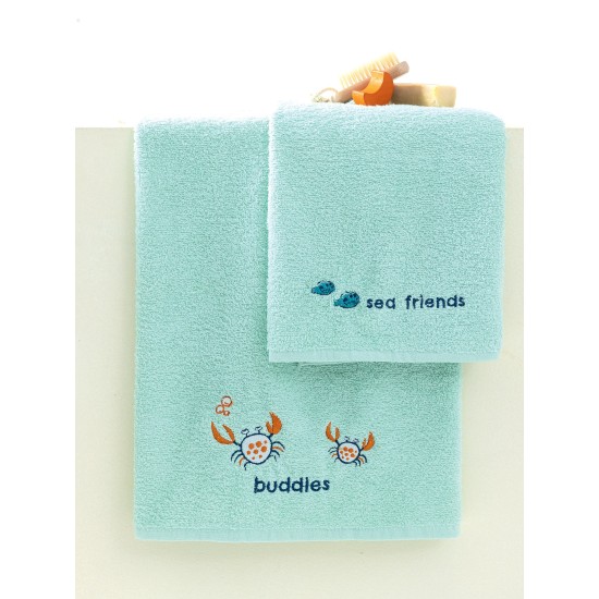 Πετσέτες Παιδικές Σετ Kids Bath Crabs Cotton Palamaiki 2Τεμ